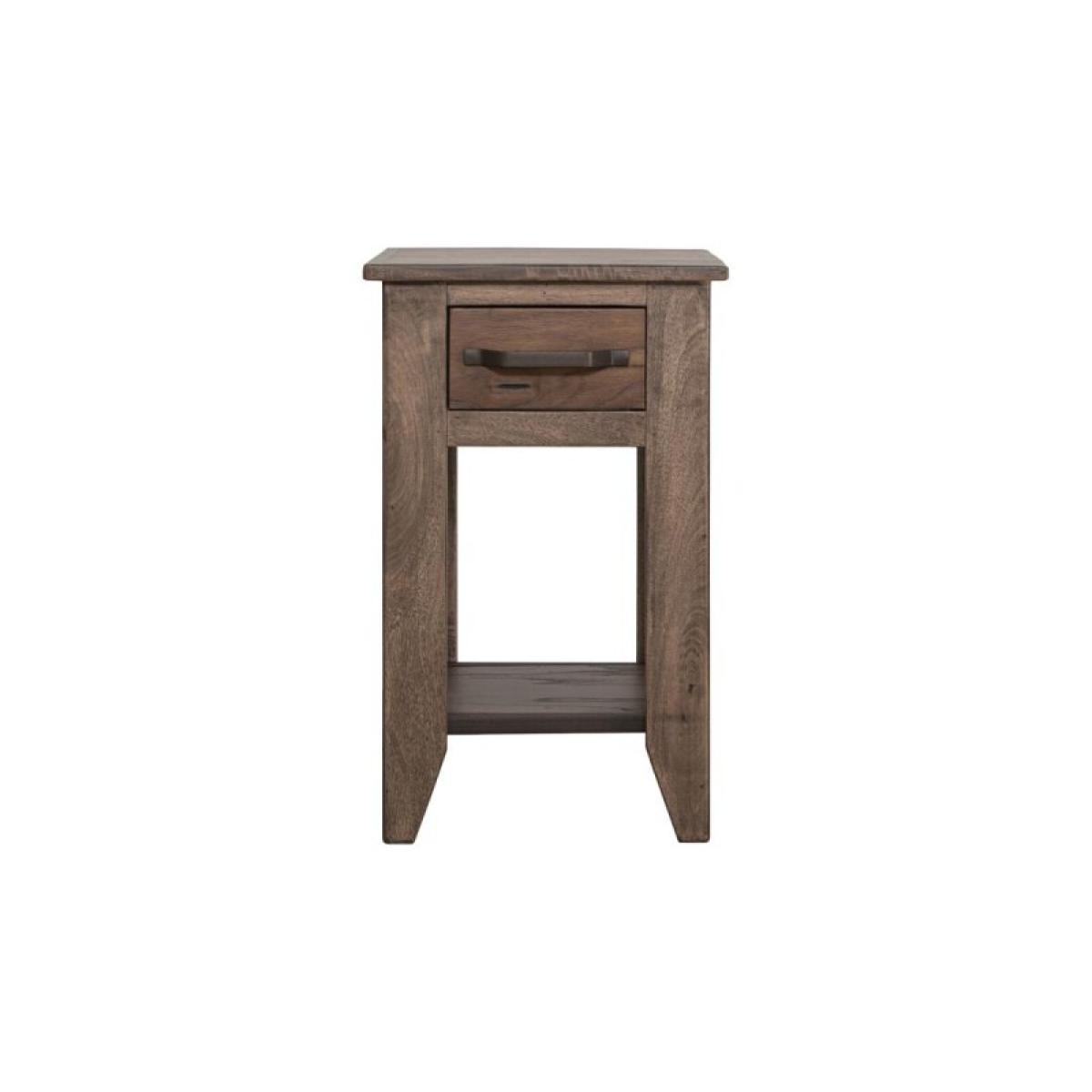 1 Drawer, 1 Shelf, Chairside Table - Natural Teca - Image 3