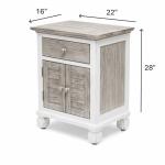 Islamorada 1-drawer / 2-door Electrified Coastal Nightstand - Image 27