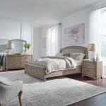 King Uph Storage Bed, Dresser & Mirror, Night Stand