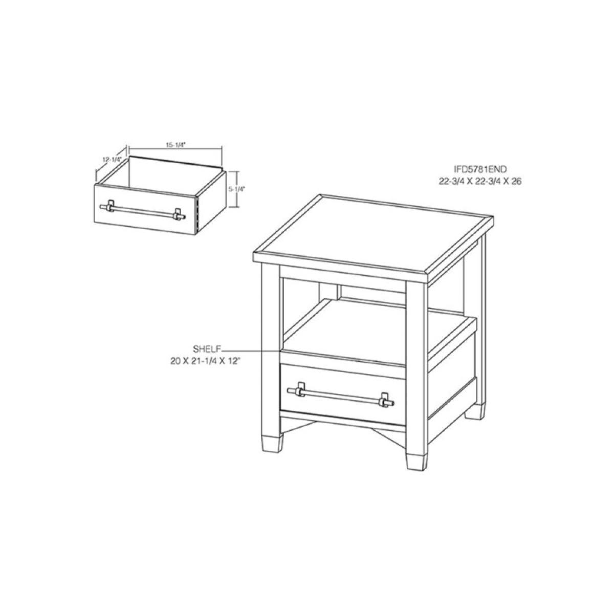 1 Drawer, End Table - Town - Image 7