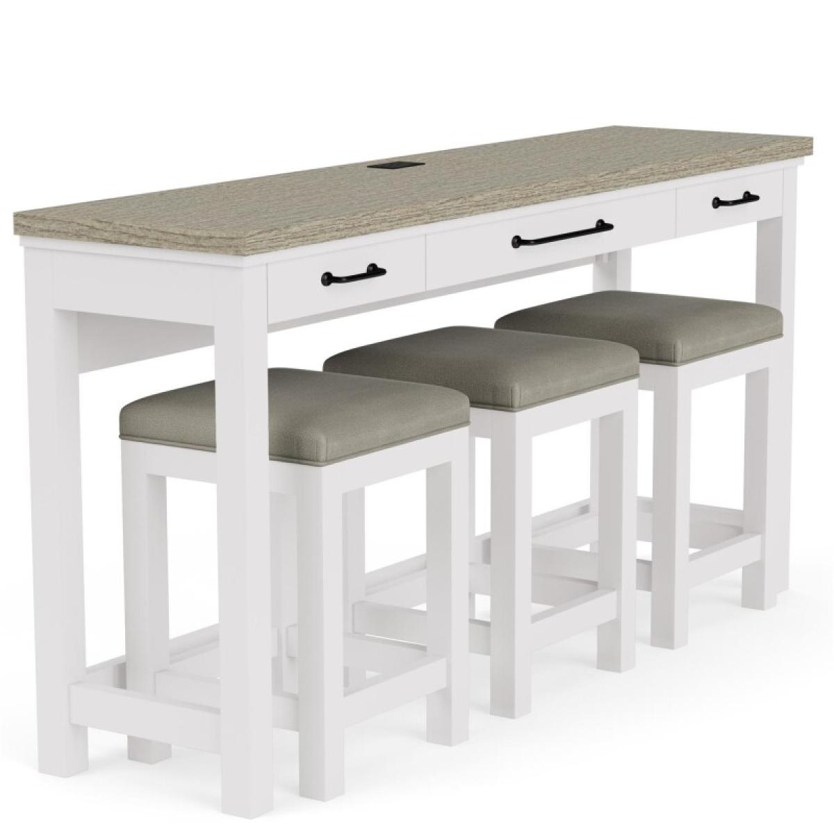 Sofa Table W/3 Stools - Image 7