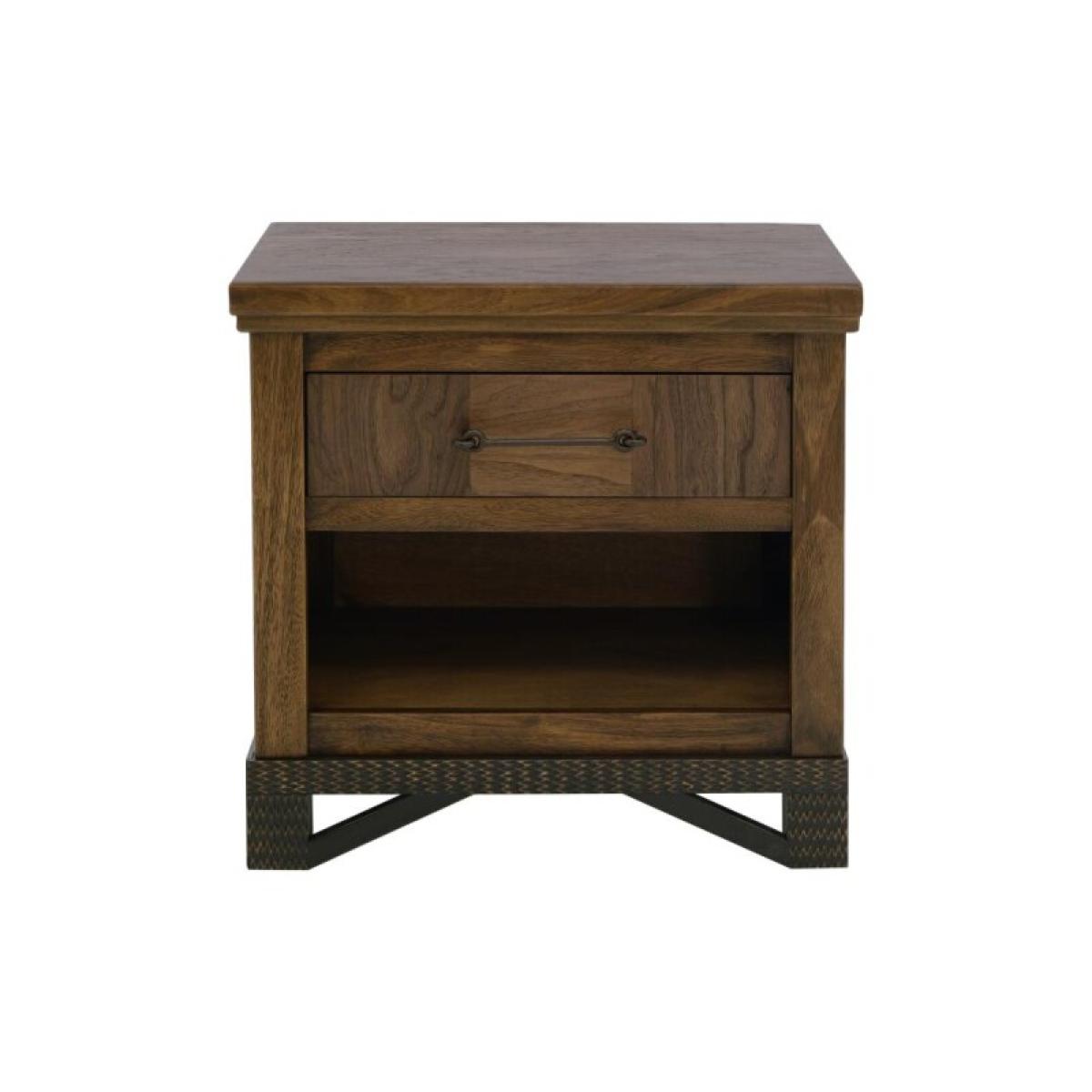 1 Drawer, 1 Shelf, Nightstand - Walnut - Image 3