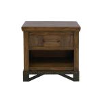 1 Drawer, 1 Shelf, Nightstand - Walnut - Image 3