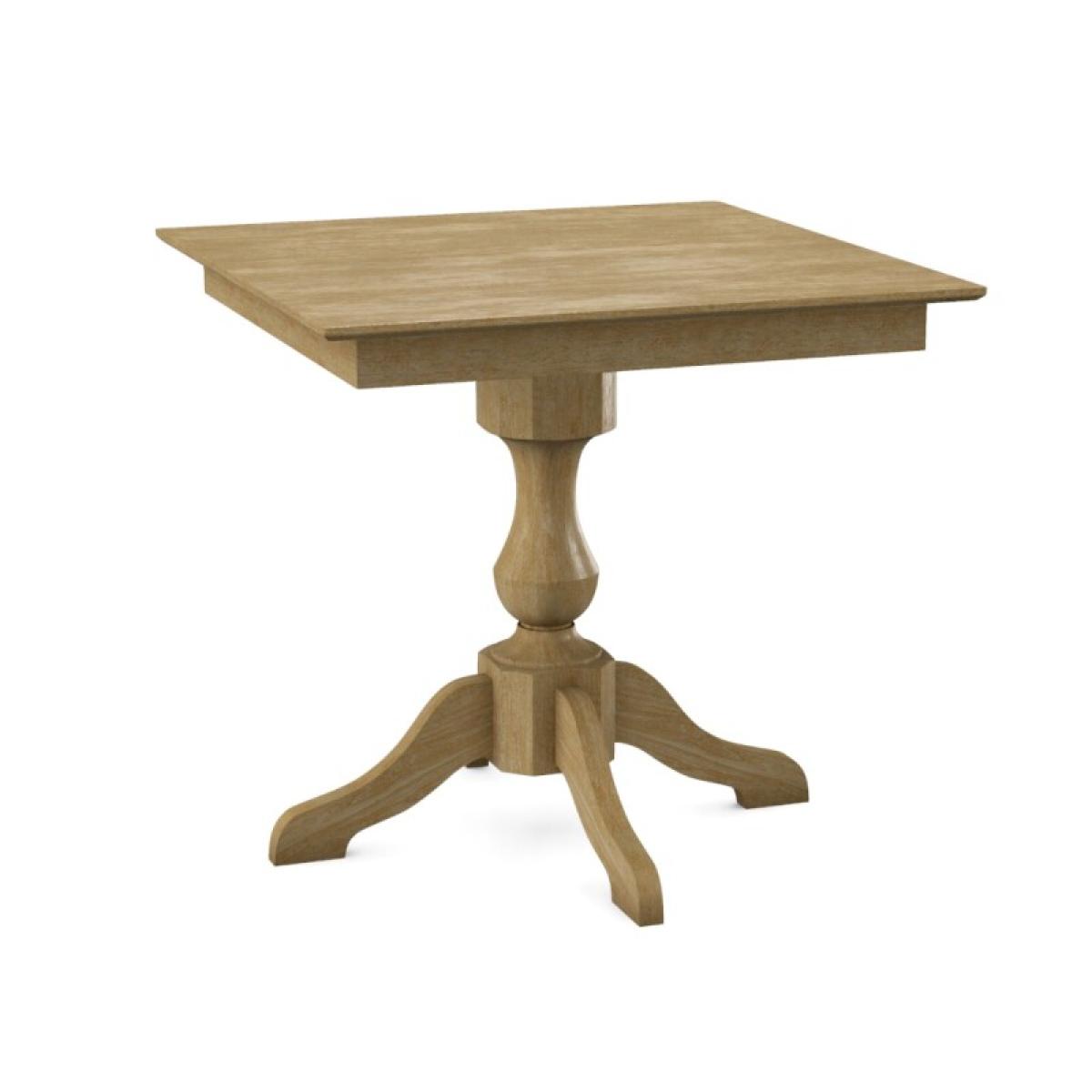 Build Your Own Pedestal Table w/ 36" Square Tabletop w/ Reverse Bevel Edge - Image 3