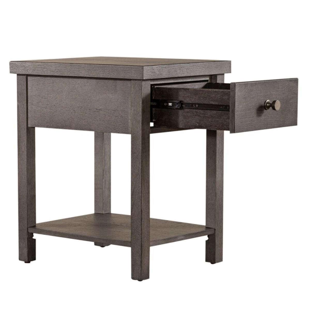 Modern Farmhouse Drawer Chair Side Table - Image 8