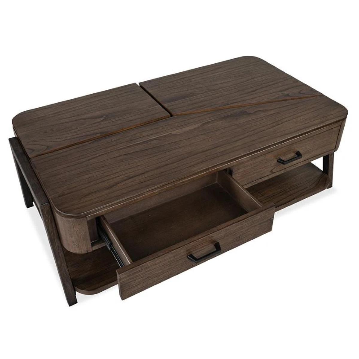 Hallie T6355-50 Lift Top Storage Cocktail Table w/Casters - Image 9