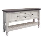 2 Drawer 2 Door Sofa Table - Stone