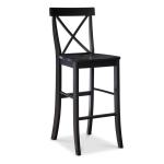 Dining Essentials - 30"H X-Back Stool in Black