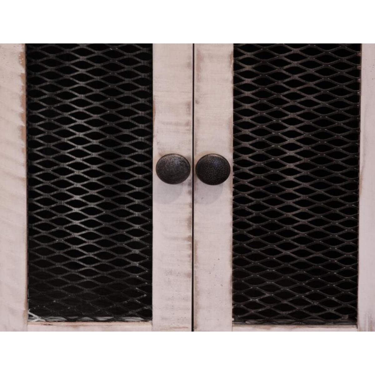 2 Metal Mesh Doors End Table - Pueblo - Image 4