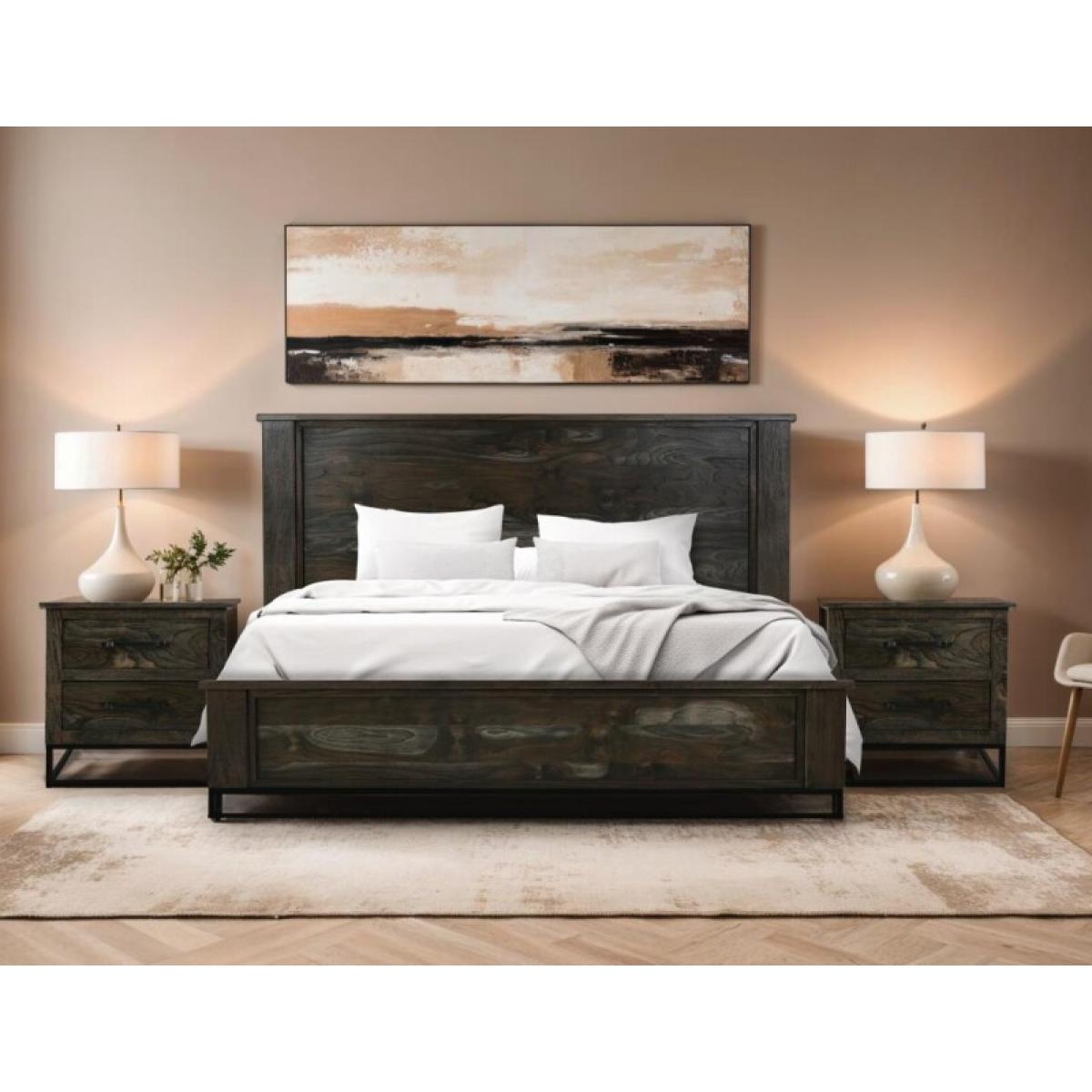 2 Drawer Nightstand - Teak - Image 5