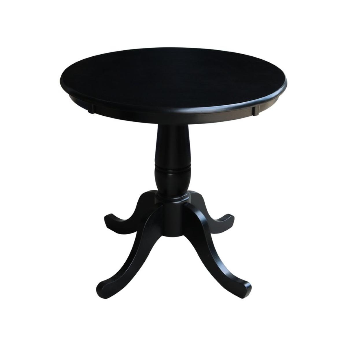 Dining Essentials - 30'' Round Table Top w/30"H Traditional Pedestal in Black - Image 2