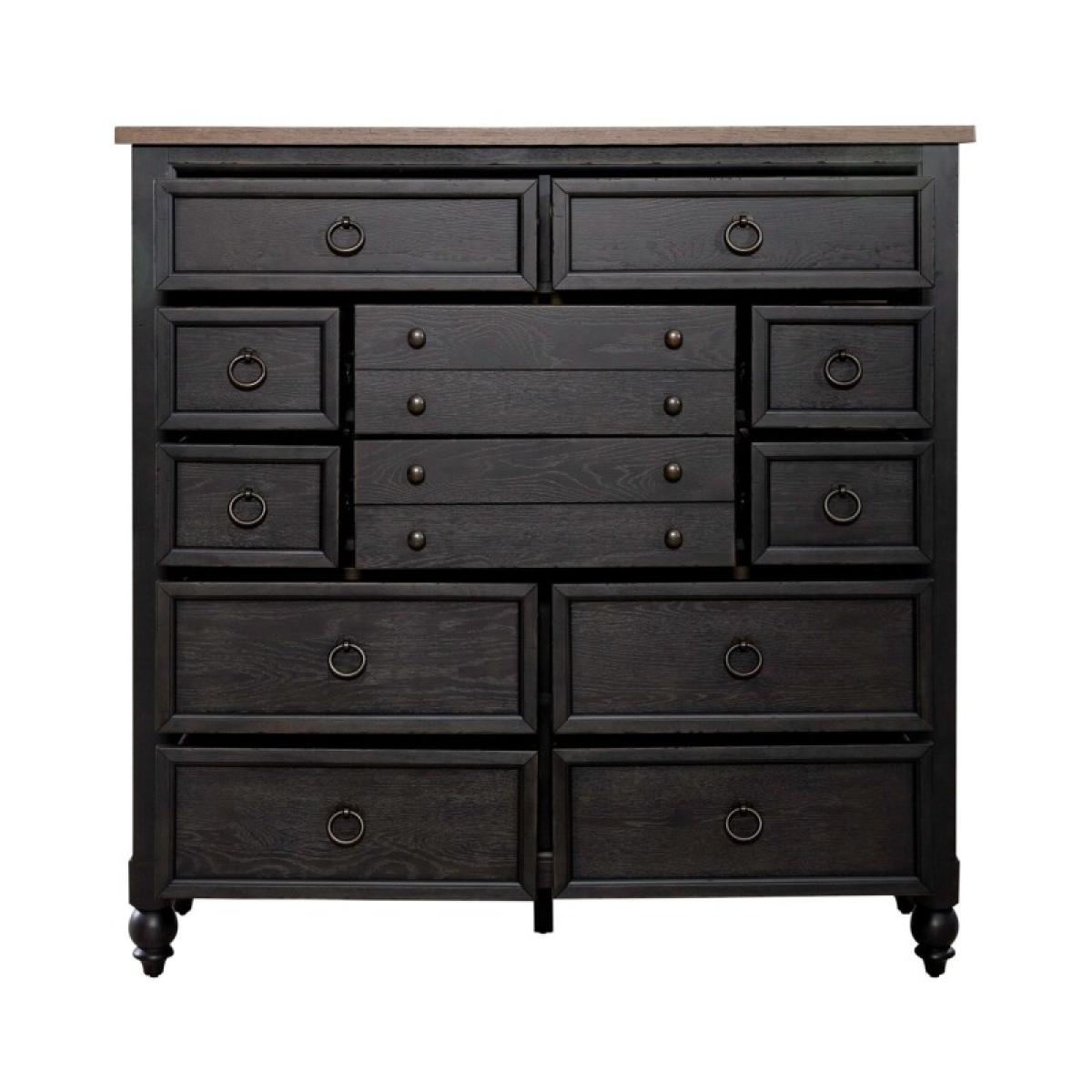 Americana Farmhouse 12 Drawer Chesser - Black - Image 8