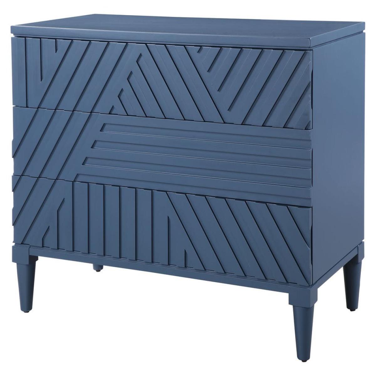Colby 3 Drawer Chest, Blue - Image 6
