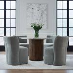 Accent Dining Chair w/ Casters - Sapphire - Image 3