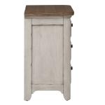 Farmhouse Reimagined 3 Drawer Night Stand w/ Charging Station - Image 5