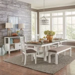 Brook Bay 6 Piece Trestle Table Set