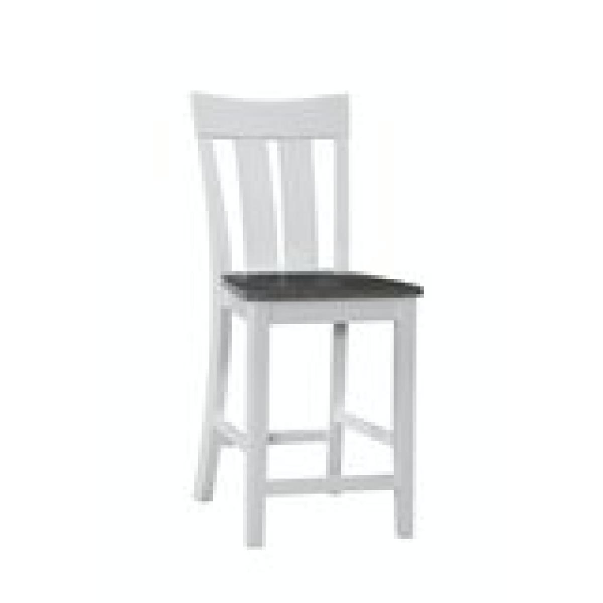 Cosmopolitan Collection - 24'' Ava Stool in Heather Gray & White - Image 5