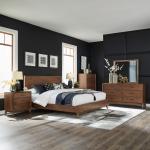King Platform Bed, Dresser & Mirror, Chest, Night Stand