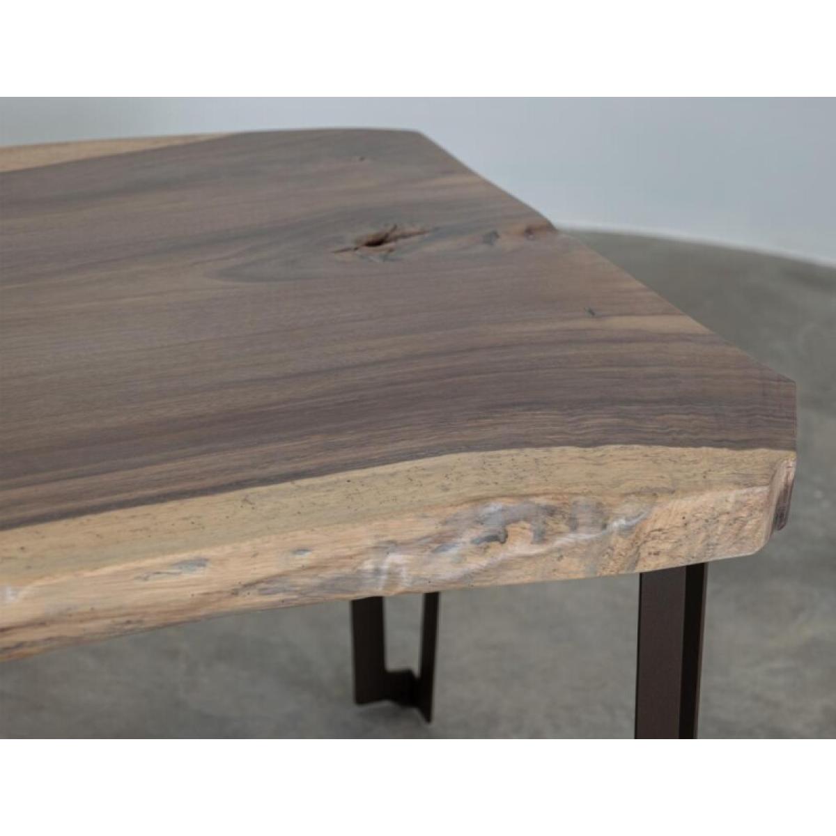 Natural Parota Rectangular Table (Live edge) - Natural Parota - Image 6