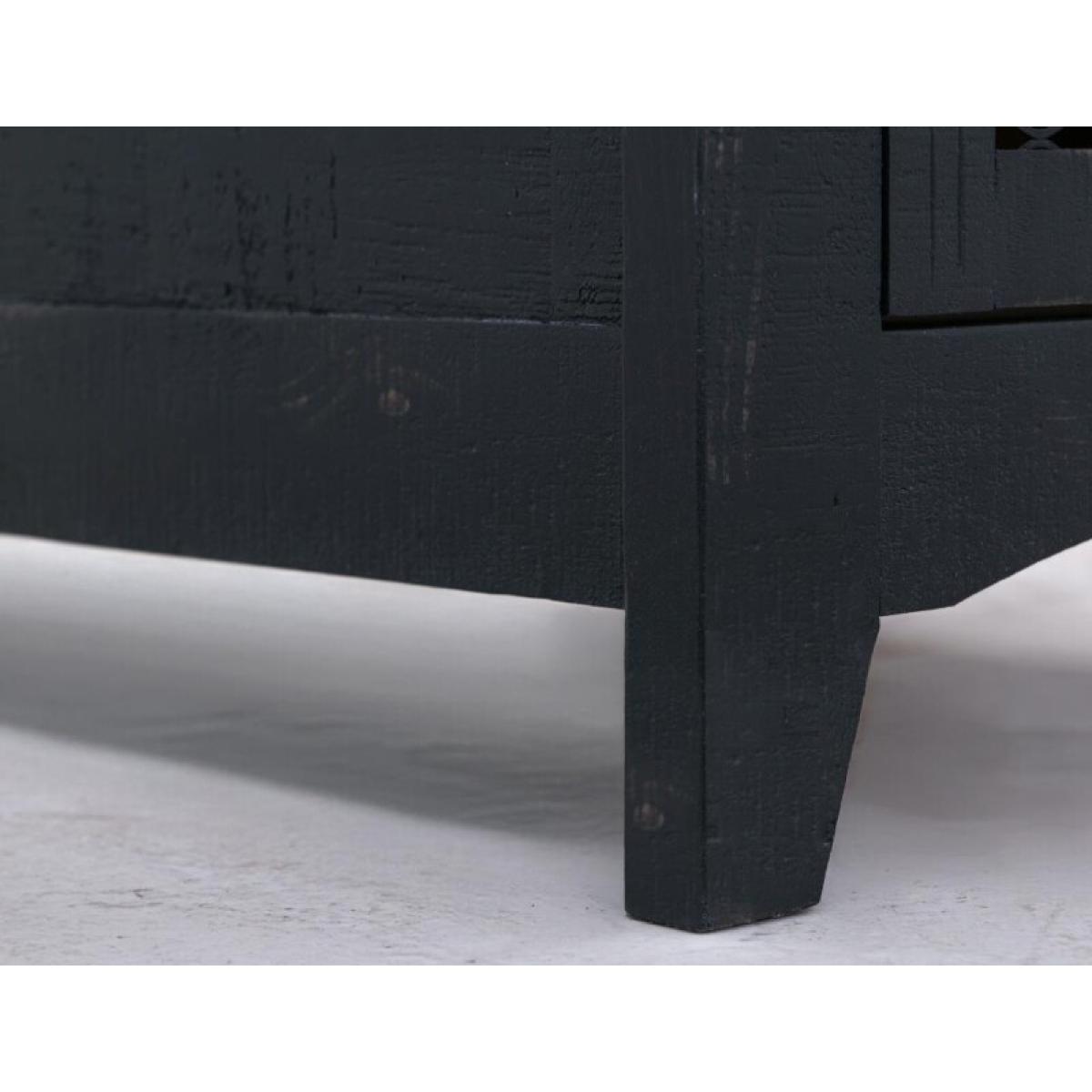 Pueblo 2 Metal Mesh Doors End Table - Image 11
