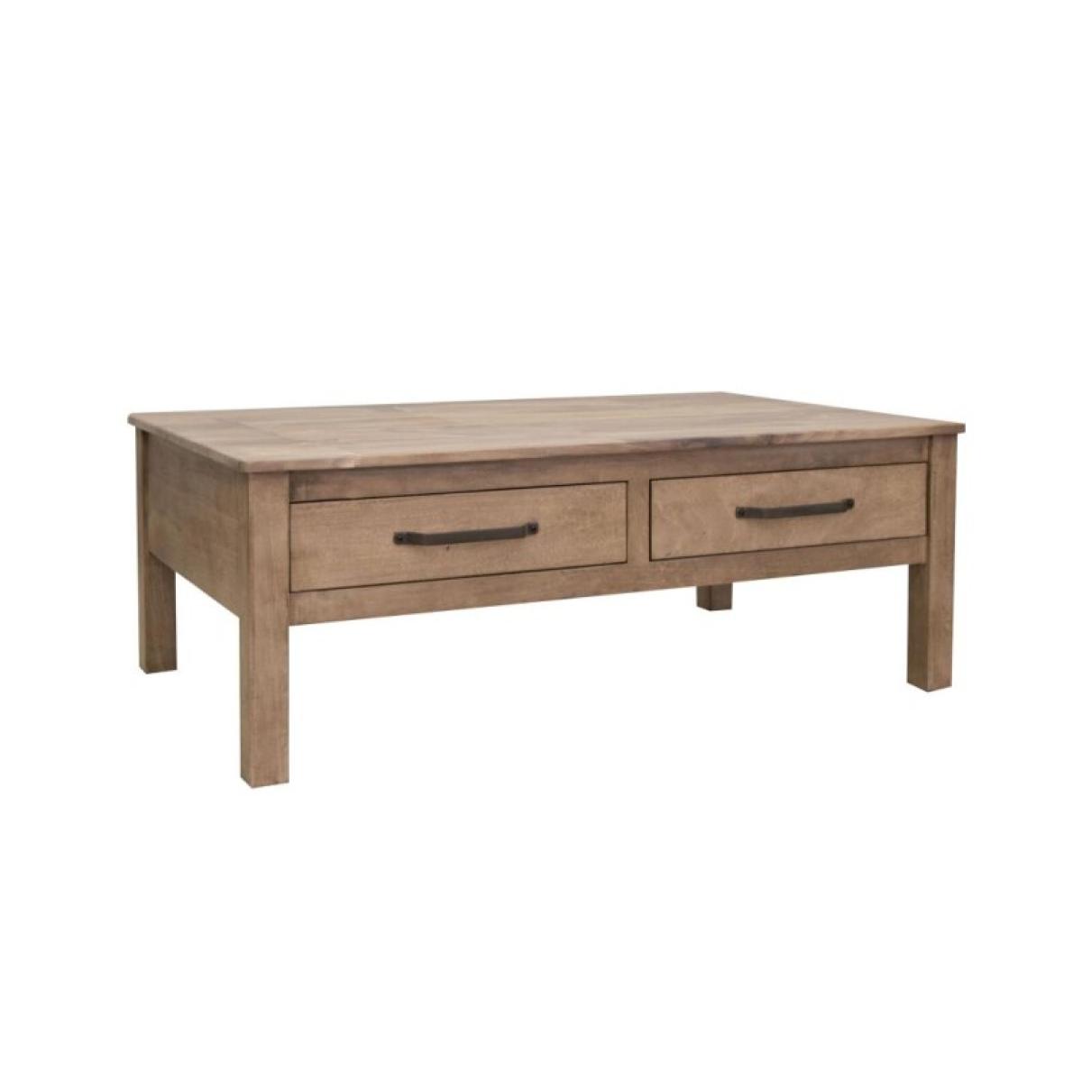 4 Drawer Cocktail Table - Natural Parota - Image 2