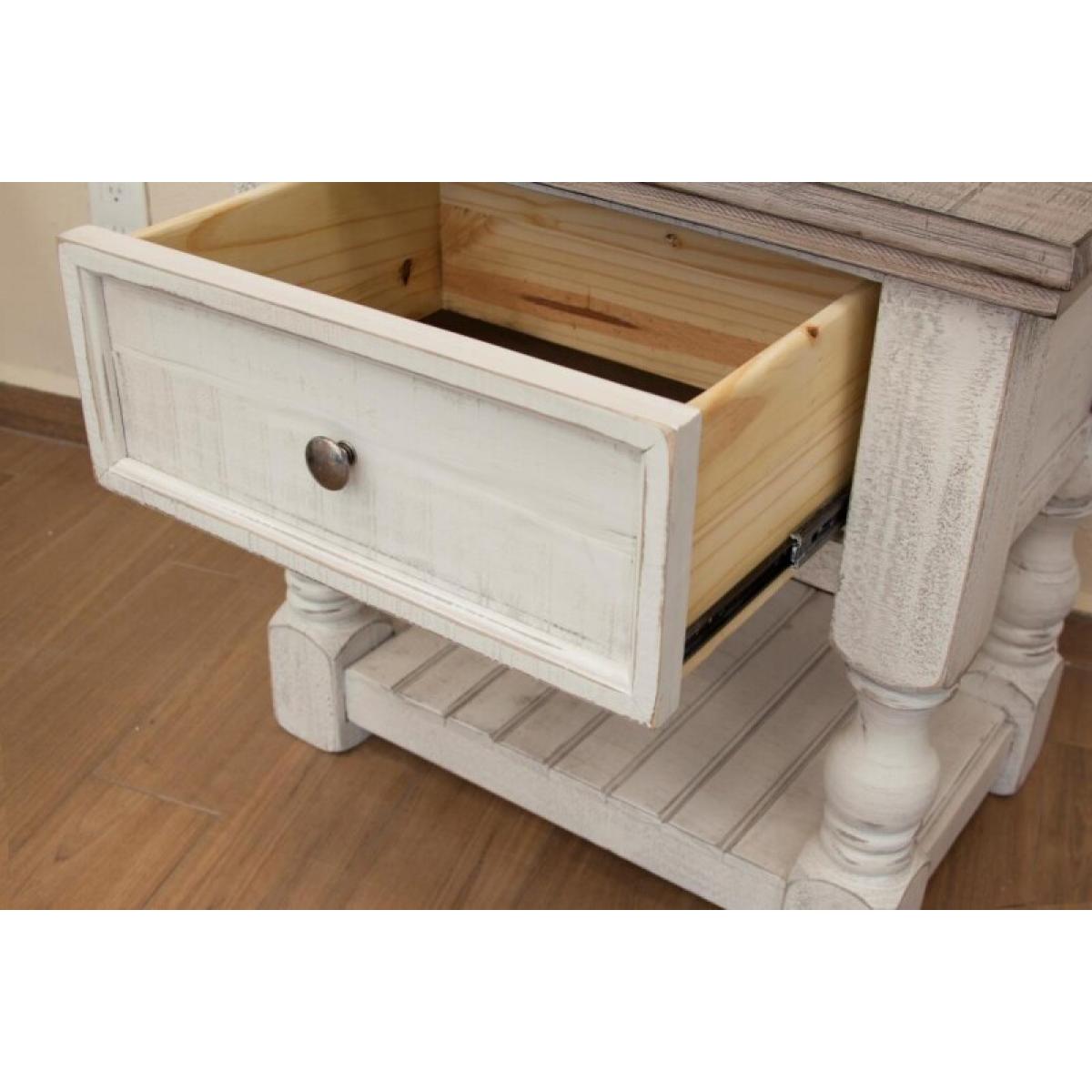 1 Drawer Nightstand - Stone - Image 7