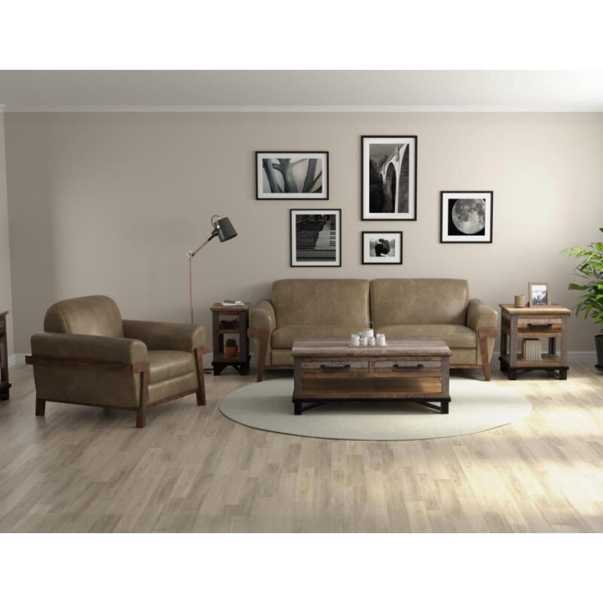 Loft Brown Wooden Frame & Base, Sofa - Image 5