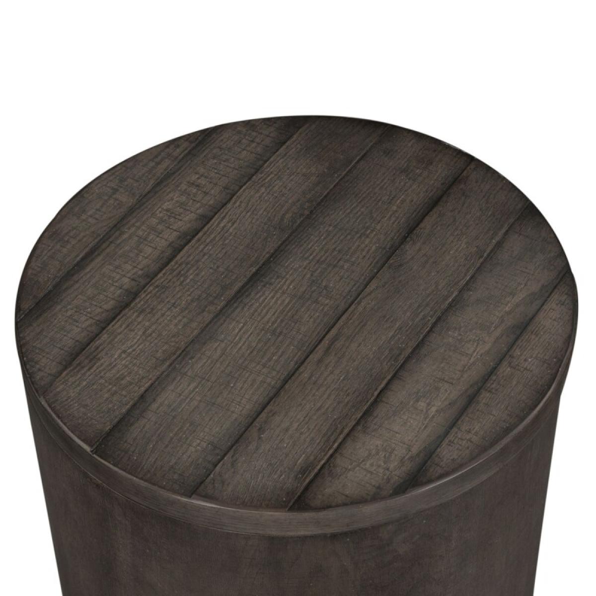 Modern Farmhouse Drum End Table - Image 6