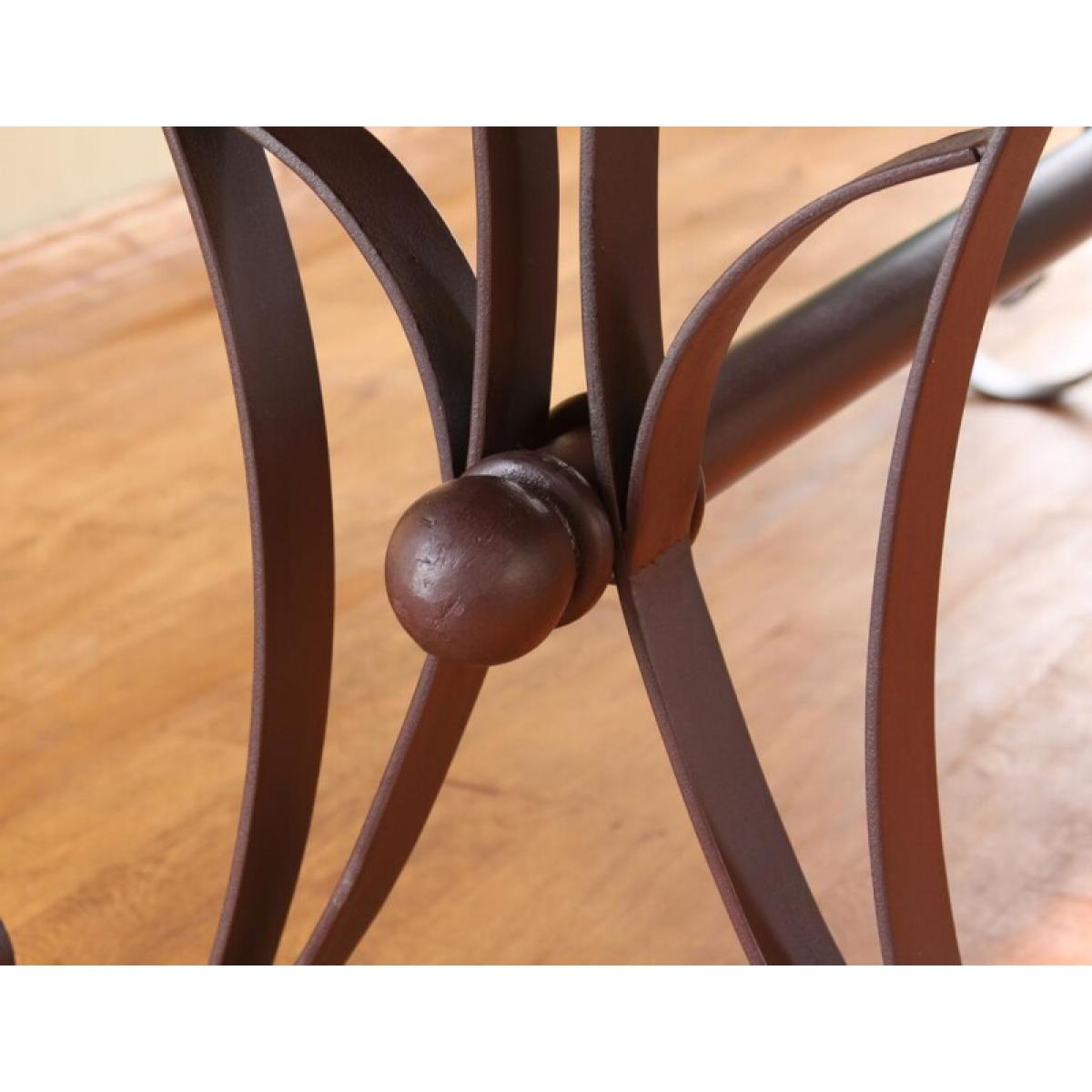 Iron Base Dining Table - Antique - Image 5