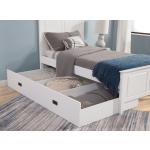 Tykes Bedroom - Pure White Lancaster Twin Trundle Bed - BD08-702TTF - Image 3