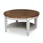 Home Accents - Vista Round Coffee Table in Hickory & Shell