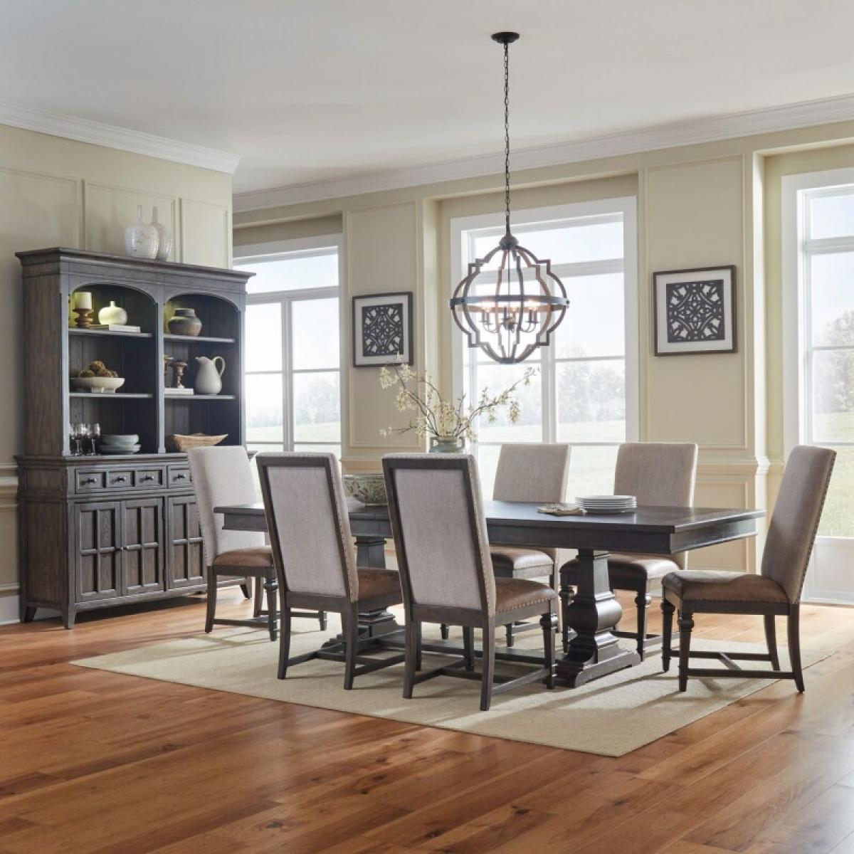 Paradise Valley Opt 7 Piece Trestle Table Set - Image 2