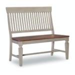 Vista Collection Slat Back Bench in Hickory & Stone - Image 4