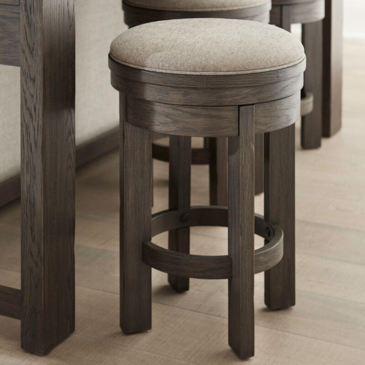 Lennox Hill Uph Swivel Console Stool - Image 2