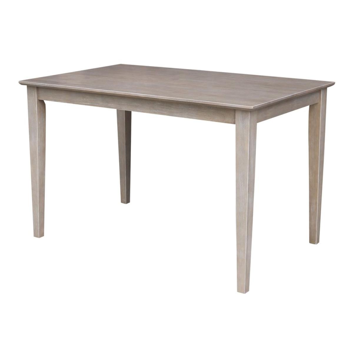 edafe256c4be7a427a83bfbac3d749e0 Dining Essentials - 30x48'' Square Table w/ 30'' Shaker Legs in Taupe Gray - T09-3048T - Image 1