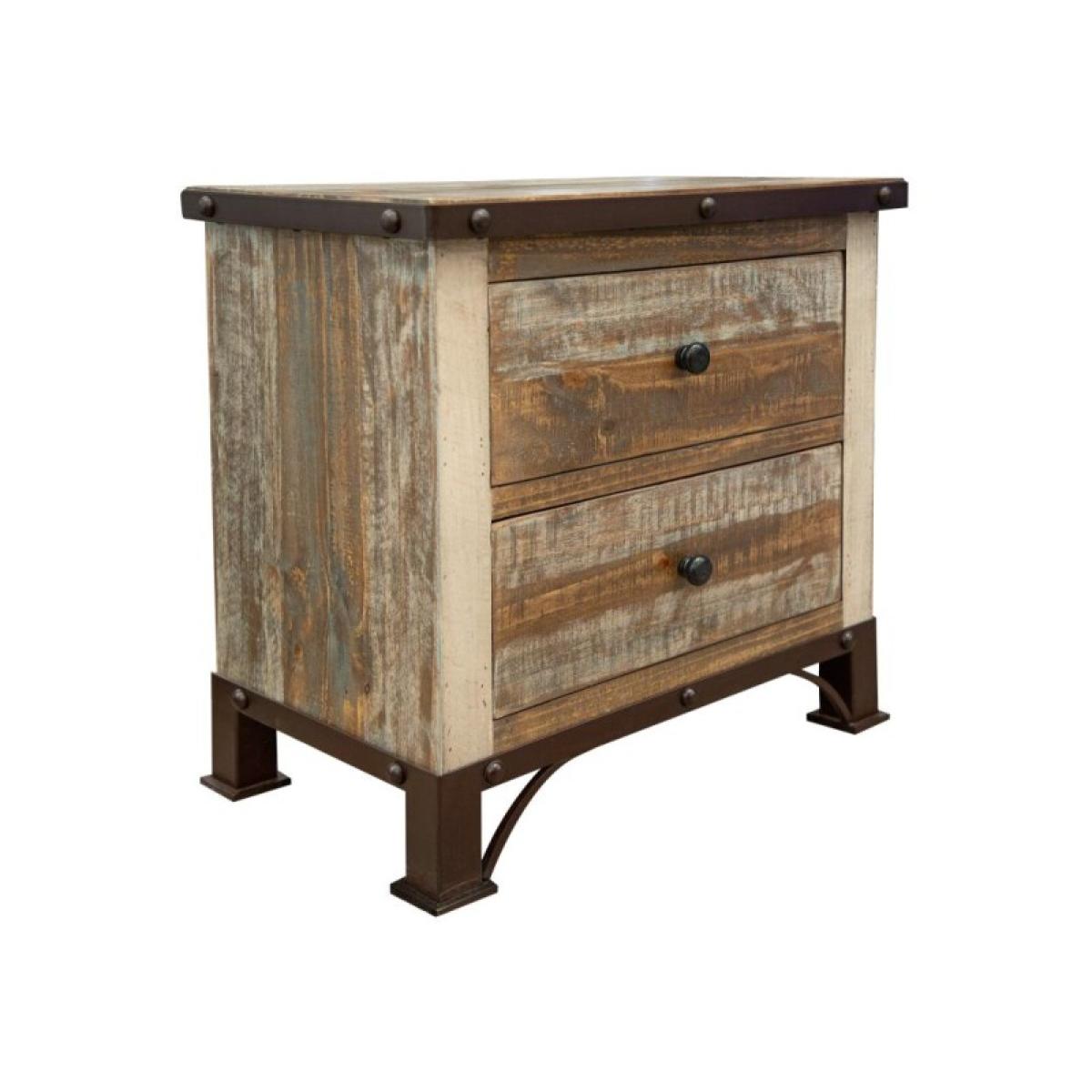 2 Drawer Nightstand - Antique - Image 2
