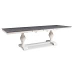 Cosmopolitan Collection - Dbl Leaf Tabletop w/ Grandeur Base in Heather Gray and White - T05-42110XXA