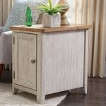 Farmhouse Reimagined Door Chair Side Table w/ Charging Station