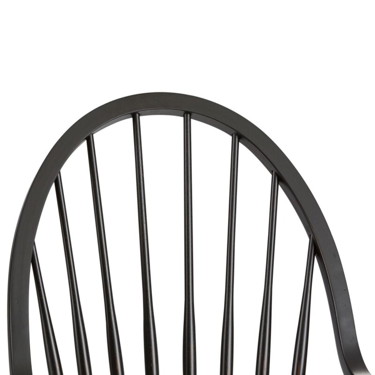 Hearthstone Ridge Windsor Back Arm Chair - Black - Image 7