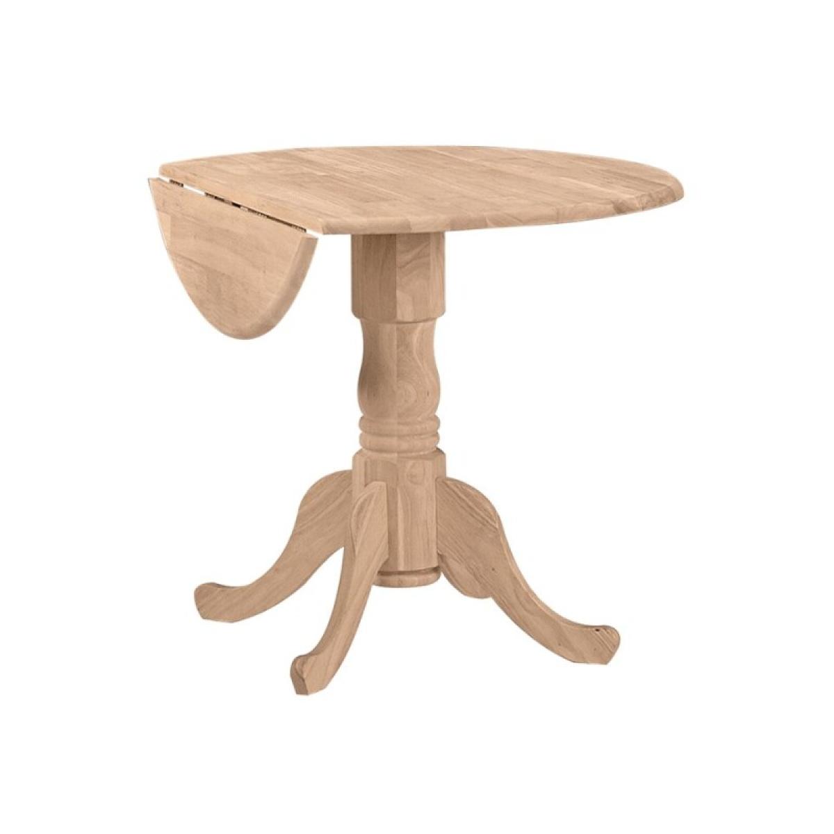ef698fa6ea31a8a9090ed26f90d14221 Round Drop Leaf Pedestal Table - Image 1
