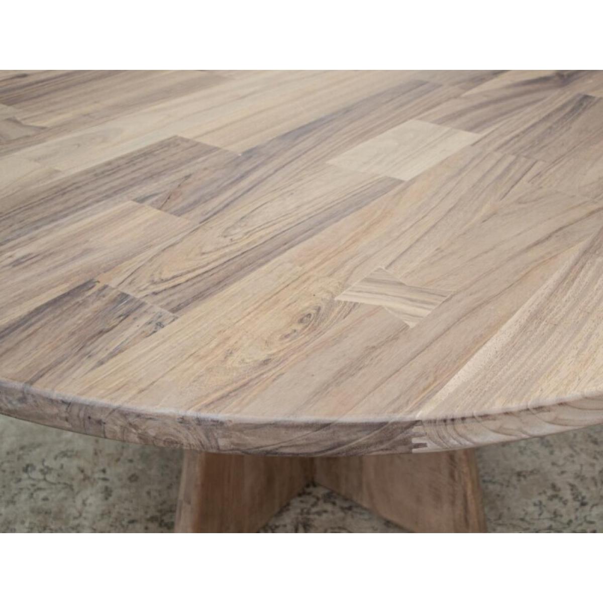 Natural Parota, Round Dining Table - Natural Parota - Image 8