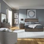 King California Panel Bed, Dresser & Mirror, Night Stand