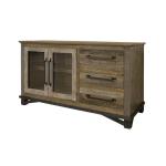 3 Drawer 2 Doors Buffet - Loft Brown - Image 4