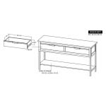 2 Drawer, 1 Shelf Sofa Table - Dark Mita - Image 7