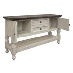 2 Drawer 2 Door Sofa Table - Stone - Image 3