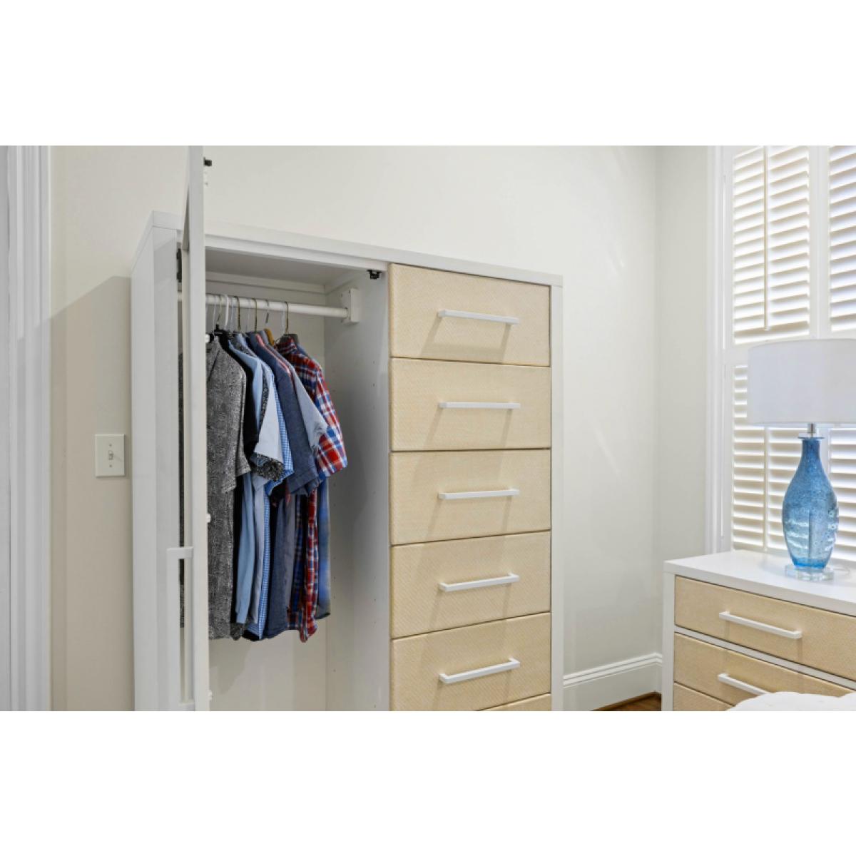 Miramar Woven Mirrored Door Chest - Image 7