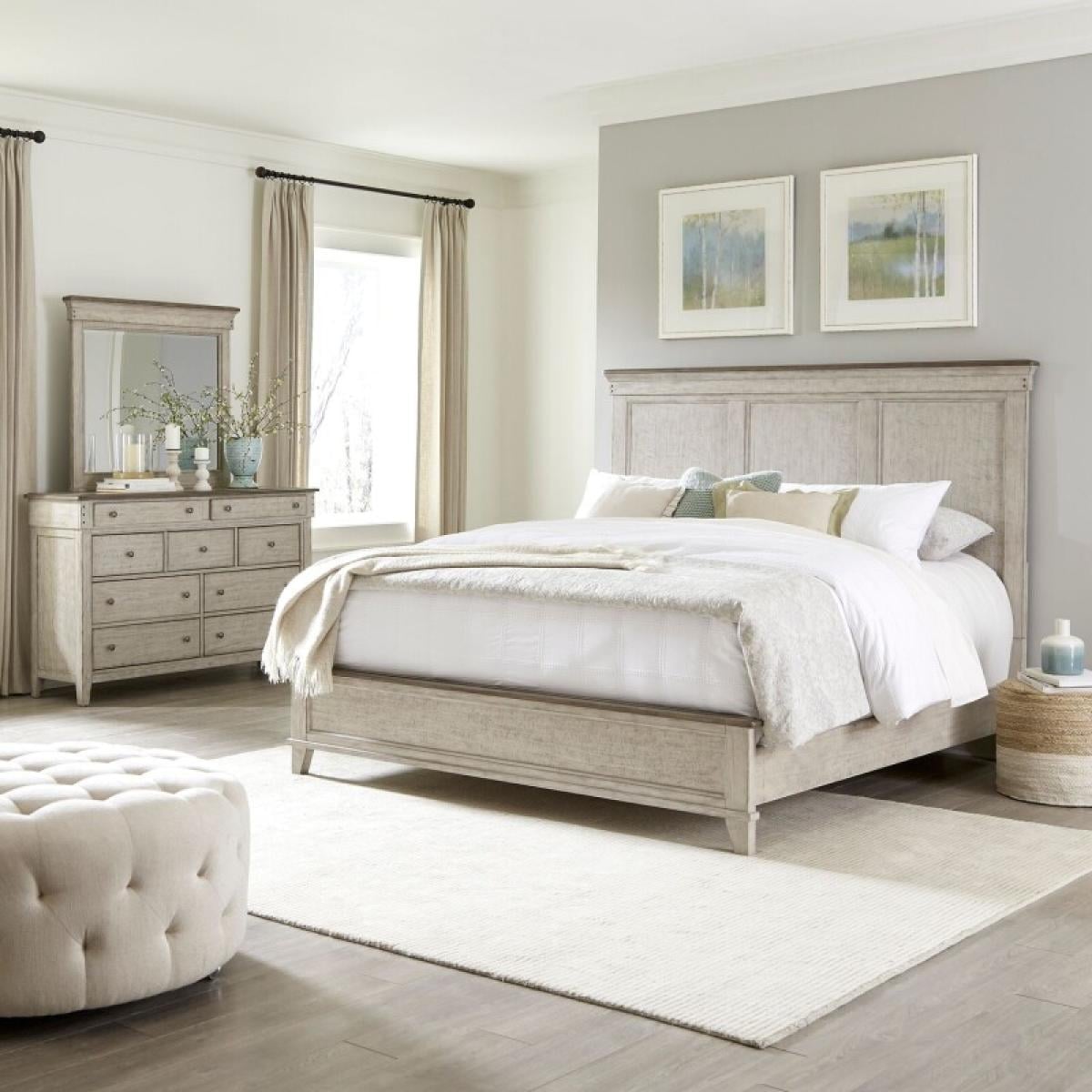 Ivy Hollow Queen Panel Bed, Dresser & Mirror - Image 2