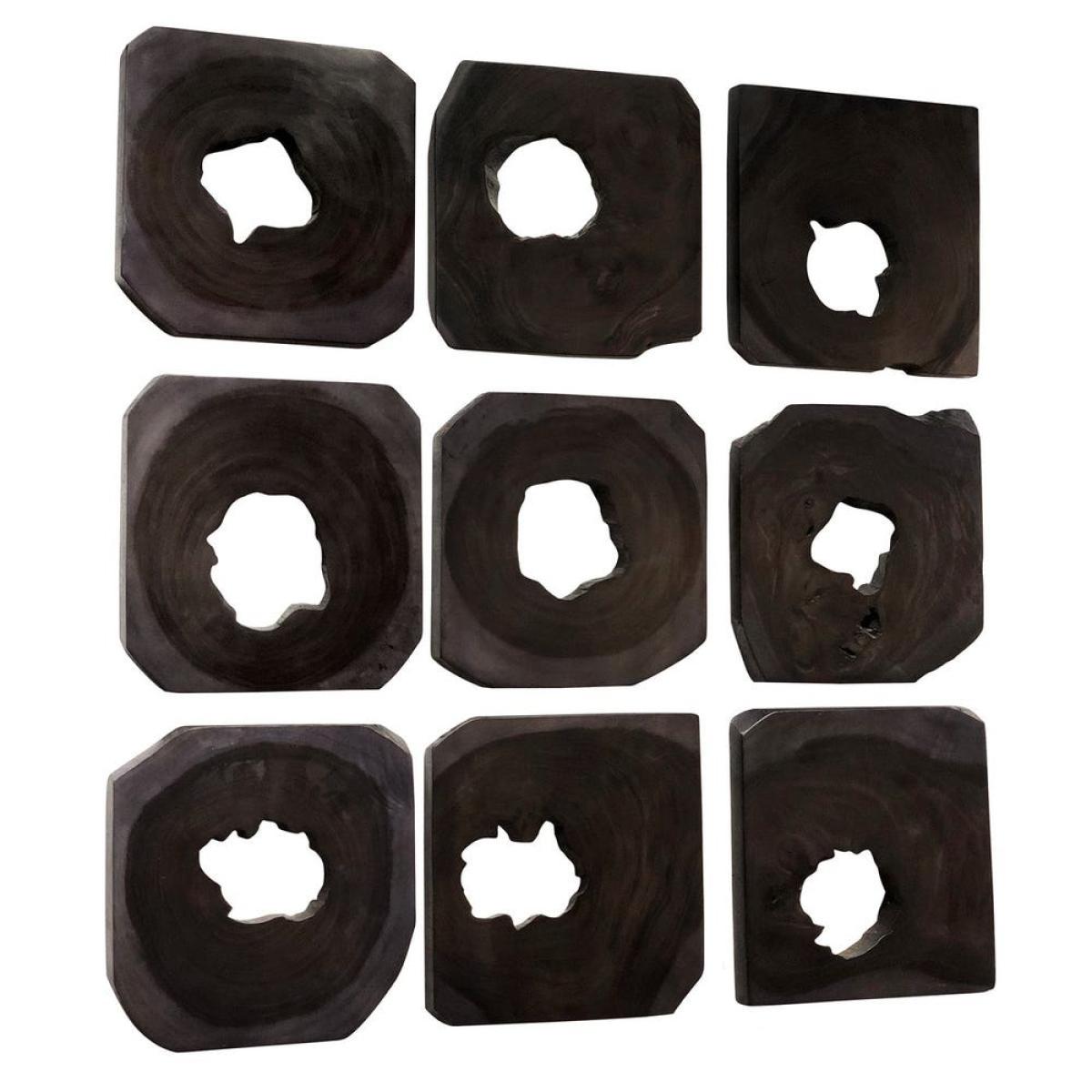 Bahati Wood Wall Decor, Ebony, S/9 - Image 5