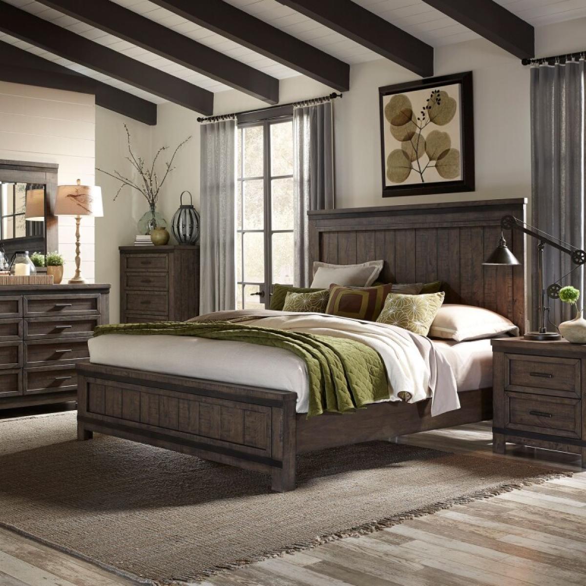 Thornwood Hills King California Panel Bed, Dresser & Mirror, Chest, Night Stand - Image 2