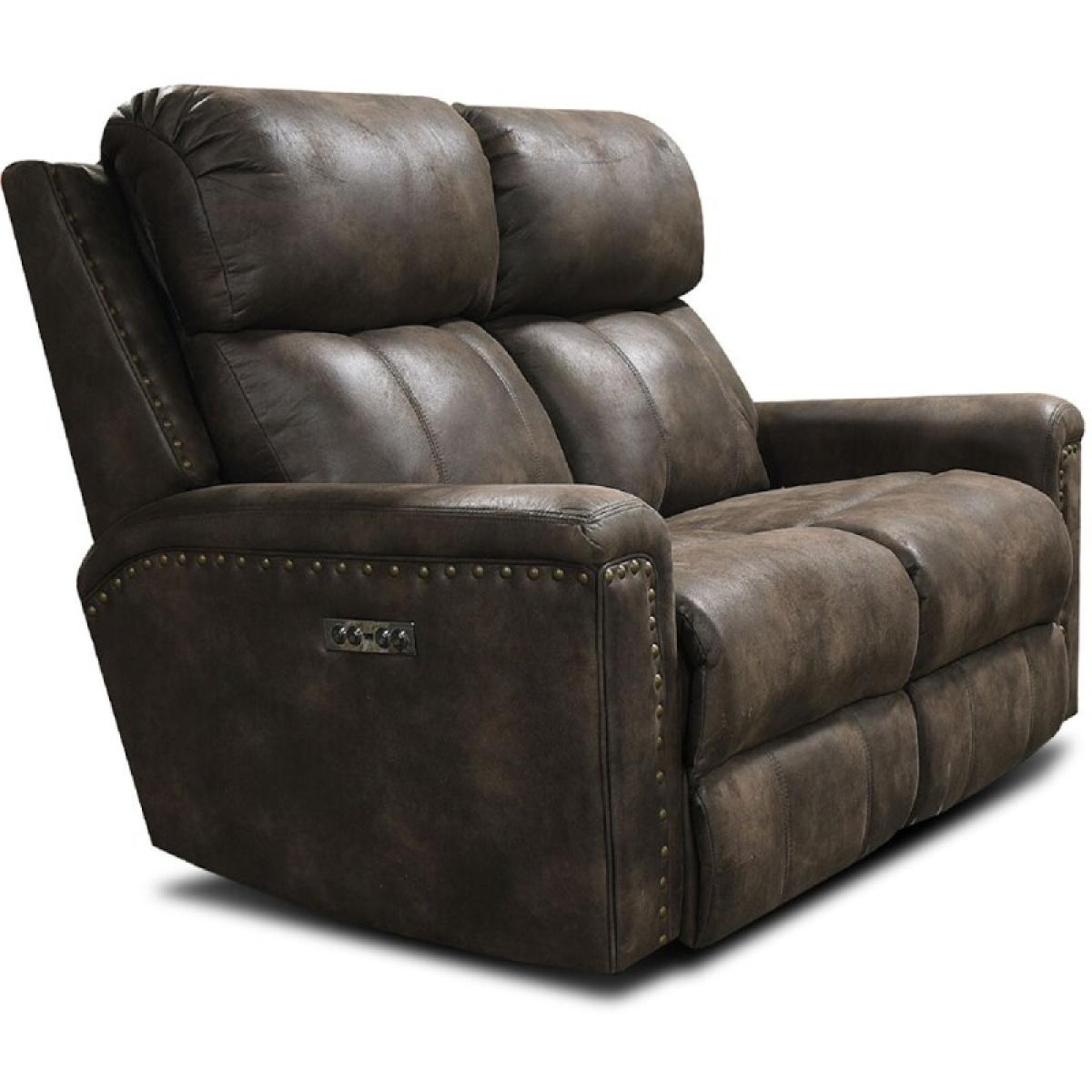 Double Reclining Loveseat With Nails - Image 2